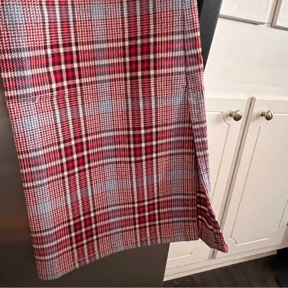 A&F Y2K Plaid Red Women's Pants - Picture 5 of 12